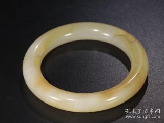 【旧藏 和田玉『圆条』手镯】